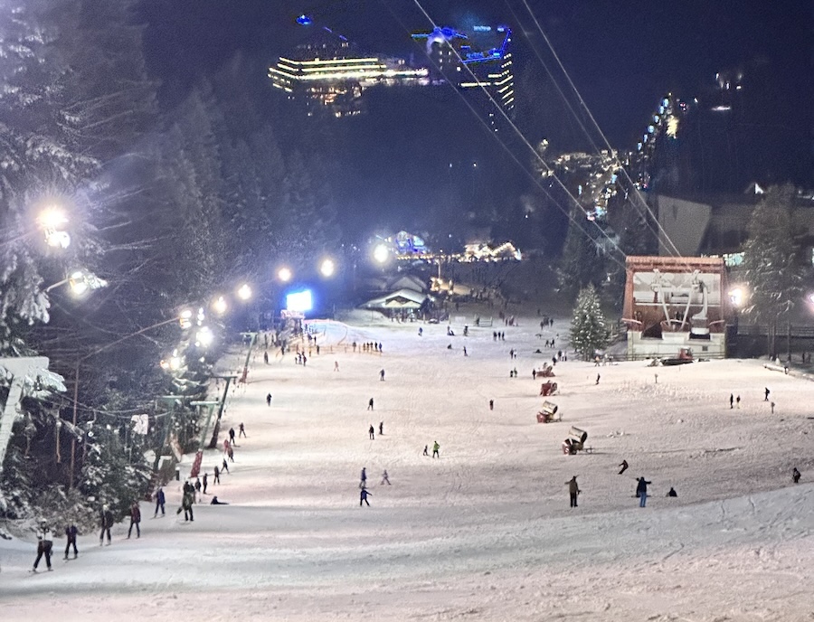 Poiana Brasov night skiing Bradul ski slope