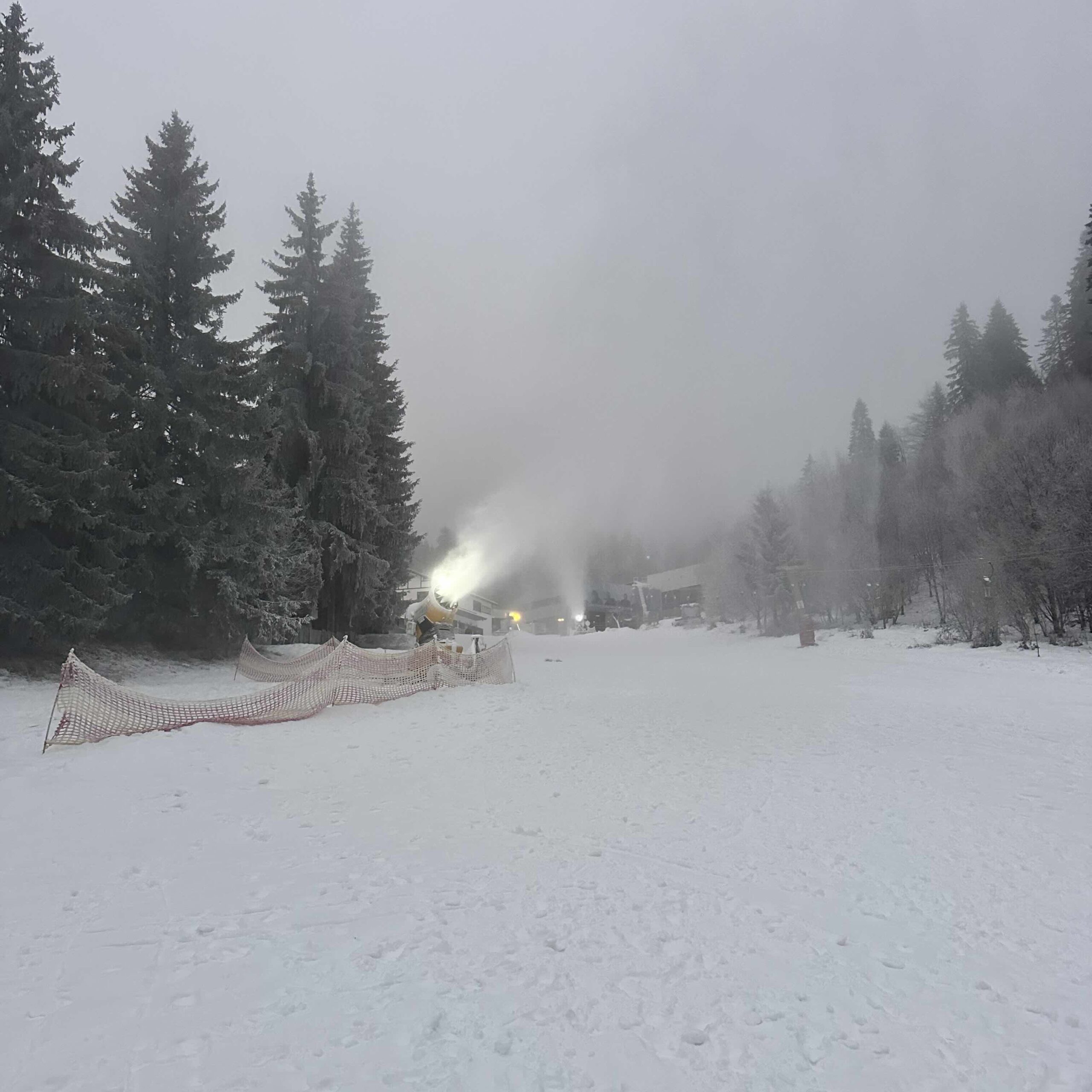 Stadion Ski Slope Preparing For Opening